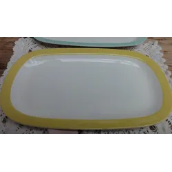 2 schaaltjes Royal Sphinx / Petrus Regout, mint en geel