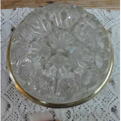 Zeer grote Franse glazen rozensteker / rozenbowl