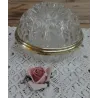 Zeer grote Franse glazen rozensteker / rozenbowl