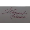 Vintage rechthoekige Franse serveerschaal, ST.Clement met haan
