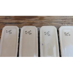 4 Rechthoekige Bretonse Henriot Quimper schaaltjes