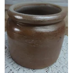 Frans brocante bruine gres pot