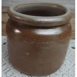 Frans brocante bruine gres pot