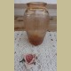Franse brocante roze glazen vaas met bobbeltjes