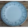 Groot Frans brocante bord, groen motief, Moulin des Loups, 28,5 cm