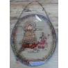 Vintage Sarah Kay raamhanger, meisje met poppenwagen