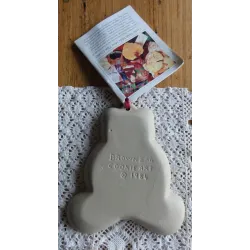 Keramieke koekjes mal, beer, Brown Bag Cookie Art 1984