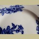 Antiek Engels bord met blauwe bloemen, W.ADAMS TUNSTALL