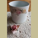Vintage wit porseleinen bloempot, pastel rozen,Thomas Bavaria
