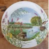 Wandbord, Meeuwen & Scholekster, Royal Worcester Porcelain