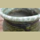 Franse keramieke confit pot met groene glazuur