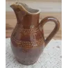Klein Frans gres kannetje met kraalrandjes, 0,25 Ltr