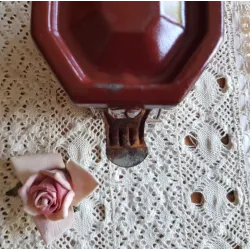 Frans brocante bruine emaille lunchbox