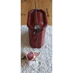 Frans brocante bruine emaille lunchbox