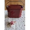 Frans brocante bruine emaille lunchbox