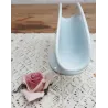 Franse wit porseleinen servethouder met roze bloemen