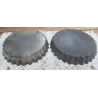 3 Franse verweerde brocante ronde quiche bakvormpjes
