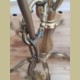 Franse brocante koperen hanglamp