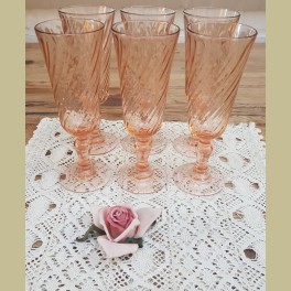 Franse roze glazen flute, Luminarc, Rosaline