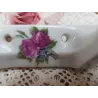 Frans handdoek haakjes met fuchsia rozen, Porcelaine de Paris