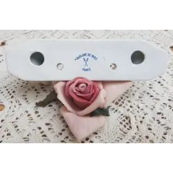 Frans handdoek haakjes met fuchsia rozen, Porcelaine de Paris