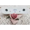 Frans handdoek haakjes met fuchsia rozen, Porcelaine de Paris