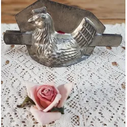 Franse brocante chocoladevorm kip