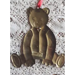 Vintage Department 56, Dept 56, koperen beren kersthanger