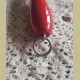 Brocante Tomado zeepklopper met rood houten handvat
