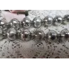 Oude kerstslinger,1,5 cm zilverkleurige glazen balletjes, 2,20 mtr