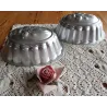 Brocante aluminium bakvorm, Franse Lelie
