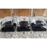 Vintage Di Saronno glas, lage zwarte voet