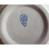 Franse brocante schaal / kom met blauwe bloemetjes, St.Amand