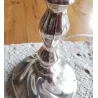Brocante verzilverde lampenvoet