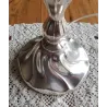 Brocante verzilverde lampenvoet