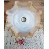 Frans brocante okergele glazen lampenkap voor hanglamp