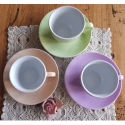 2 Pastel kop en schotels, Seltmann Weiden