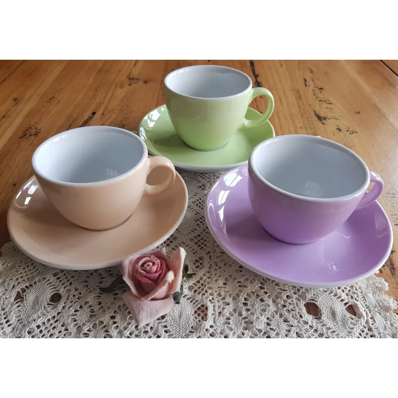 2 Pastel kop en schotels, Seltmann Weiden 2 Pastel kop en schotels, Seltmann Weiden