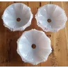 Set van 3 roze glazen lampenkapjes voor hanglampjes