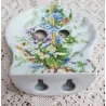Franse tandeborstelhouder met bloemetjes, Porcelaine de Paris