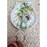 Franse tandeborstelhouder met bloemetjes, Porcelaine de Paris
