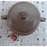 Franse handgemaakte gres confiture pot