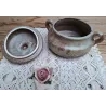 Franse handgemaakte gres confiture pot