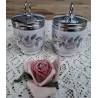 Engelse EGG CODDLER Royal Worchester , met roze roosjes
