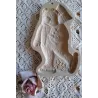 Keramieke koekjes mal, schaatsende beer, Brown Bag Cookie Art 1994