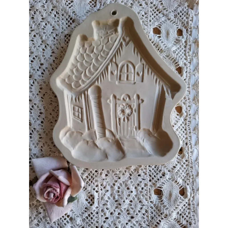 Keramieke koekjes mal, huis, Brown Bag Cookie Art 1989 Keramieke koekjes mal, huis, Brown Bag Cookie Art 1989