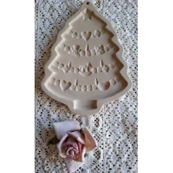 Keramieke koekjes mal, kerstboom, Brown Bag Cookie Art 1986