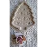 Keramieke koekjes mal, kerstboom, Brown Bag Cookie Art 1986