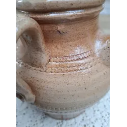 Franse brocante gres tuitkan met 4 parelrandjes