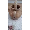 Franse brocante gres tuitkan met 4 parelrandjes